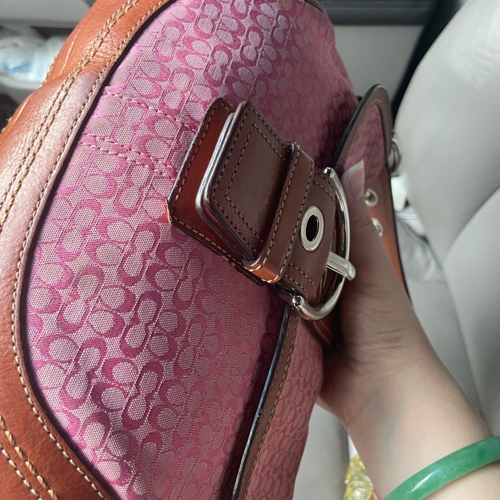 Rare Pink and Brown Coach SoHo - Picture 10 of 13